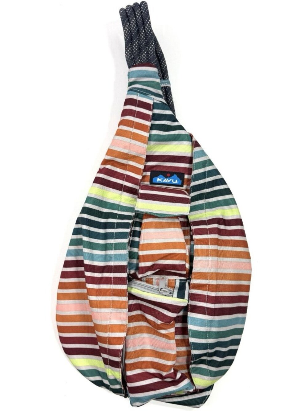 Kavu Rope Sling Backpack Padded Back Embroidered November Stripe Bag